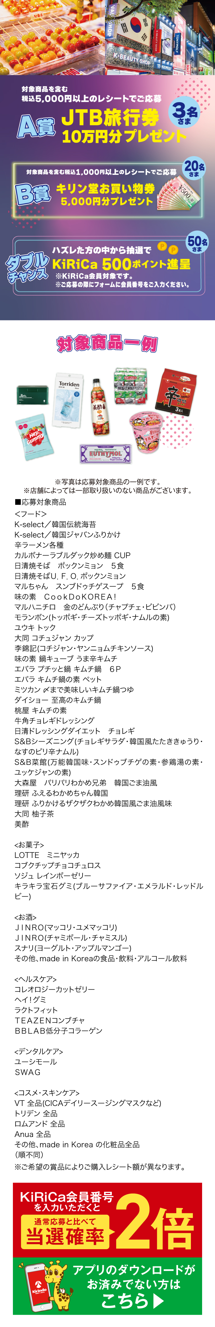 キャンペーン賞品